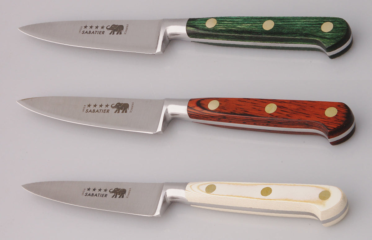 AUVERGNE Presentation Set - 4 pieces (Oriental Parer - 9 cm Parer - 10 cm  Parer - Tomato) : professional kitchen knives set - Sabatier K