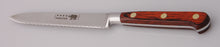 Load image into Gallery viewer, Thiers-Issard Four-Star Elephant Sabatier Knives 5 in tomato knife - red stamina