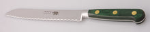 Load image into Gallery viewer, Thiers-Issard Four-Star Elephant Sabatier Knives 8 in bread knife - green stamina