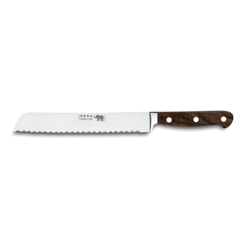 Sabatier imperial bread knife with walnut handle and square bolster