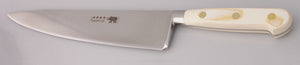 Thiers-Issard Four-Star Elephant Sabatier Knives 10 in chef knife - white micarta handle