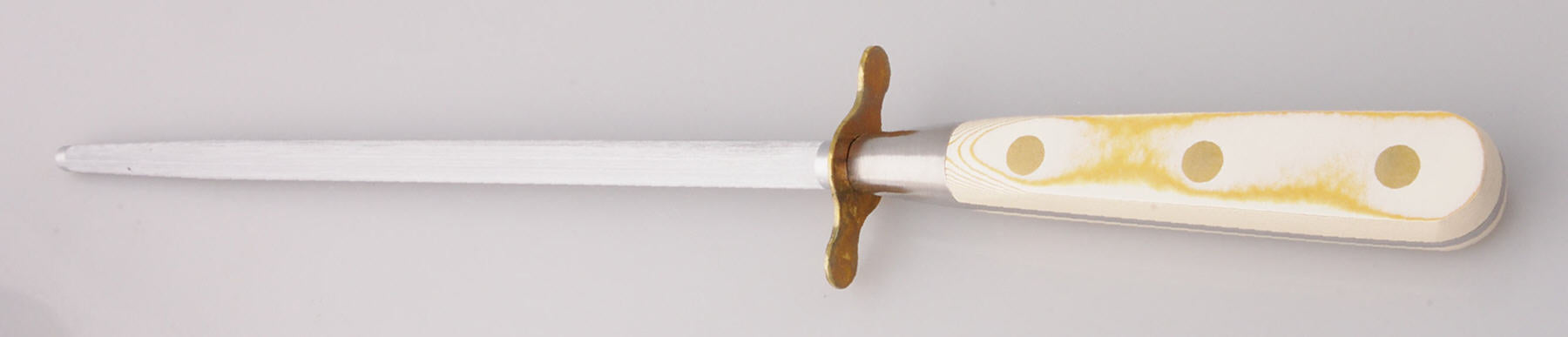 MITSUMOTO SAKARI Honing Steels, 10 inch Knife Sharpening Steel (ABS Handle  & Powerful Magnet) 