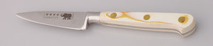 Thiers-Issard Four-Star Elephant Sabatier Knives 3 in paring knife - white micarta handle