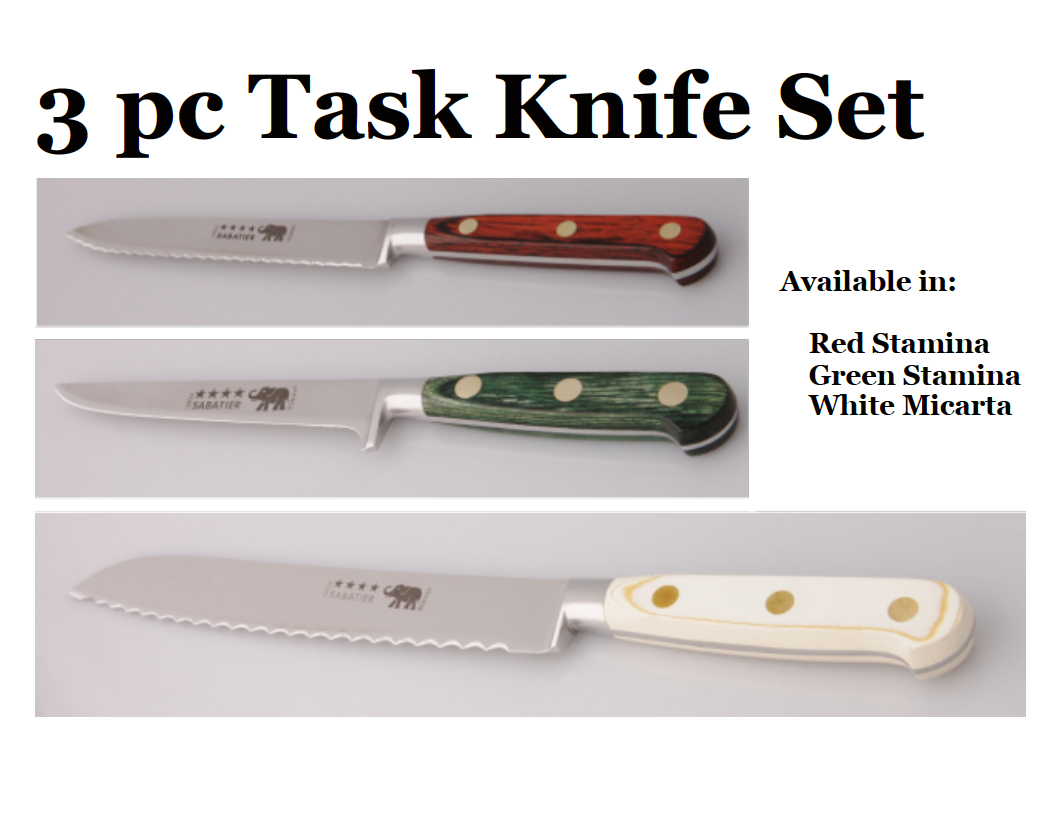 3 pc Task Knife Set – Sabatier Knife Shop