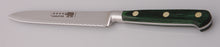 Load image into Gallery viewer, Thiers-Issard Four-Star Elephant Sabatier Knives 5 in tomato knife - green stamina