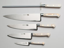 Load image into Gallery viewer, Thiers-Issard Four-Star Elephant Sabatier Knives white micarta