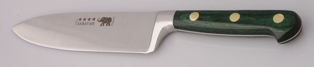 Thiers-Issard Four-Star Elephant Sabatier Knives 6 in chef knife wide (Bon Vivant) - green stamina