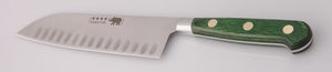 Thiers-Issard Four-Star Elephant Sabatier Knives 7 in santoku knife - green stamina