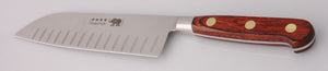 Thiers-Issard Four-Star Elephant Sabatier Knives 7 in santoku knife - red stamina