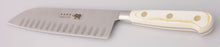 Load image into Gallery viewer, Thiers-Issard Four-Star Elephant Sabatier Knives 7 in santoku knife - white micarta handle