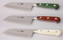 Load image into Gallery viewer, Thiers-Issard Four-Star Elephant Sabatier Knives 7 in santoku knife