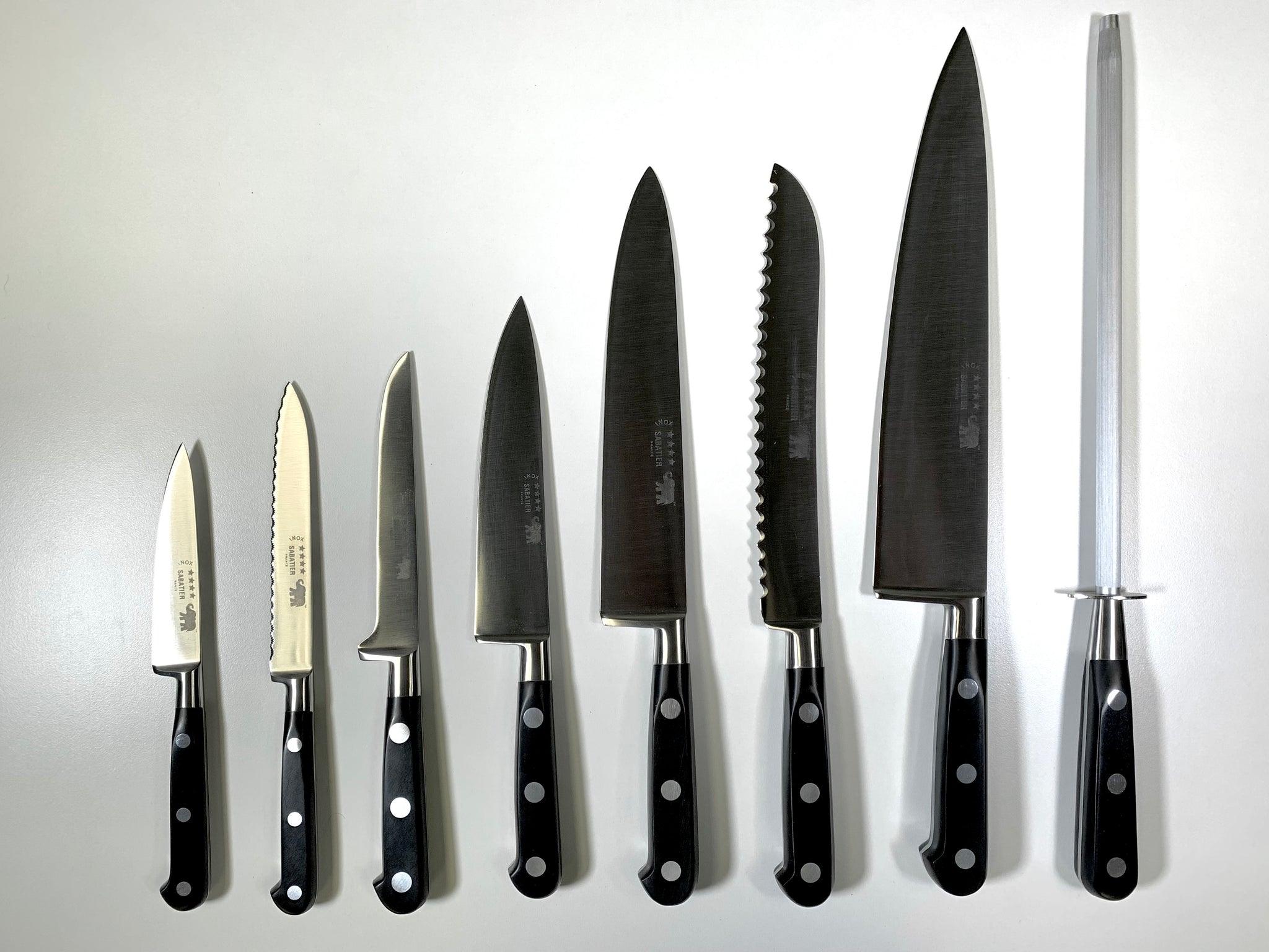 8 pc Deluxe Kitchen Knives Set - Stainless Steel – Sabatier Knife Shop