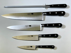 5 pc Chef Knife Set - Carbon Steel
