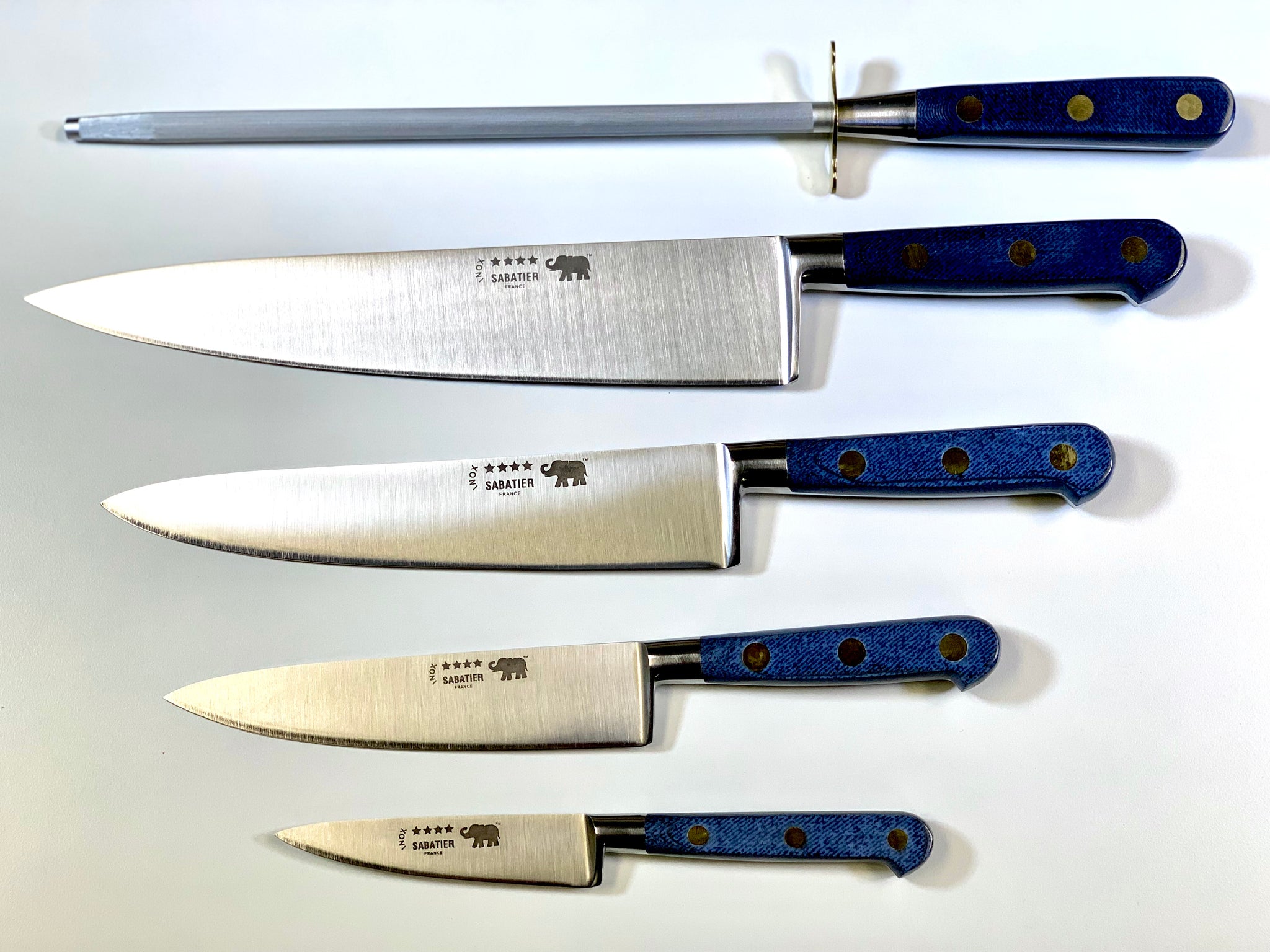 Cooks Standard 5 Piece Asian Gourmet Chef Knife Set with Expandable Ba