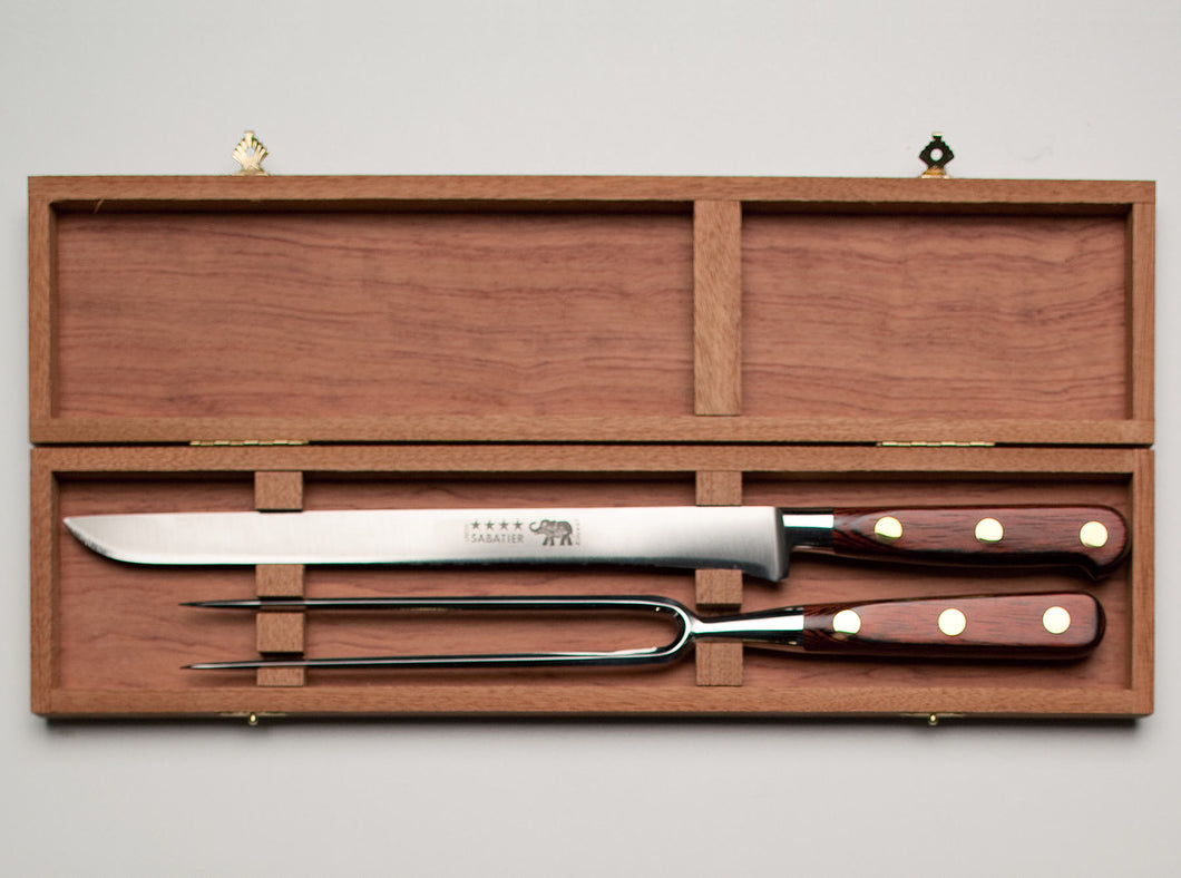 Thiers-Issard Four-Star Elephant Sabatier Knives master carving knife set - red stamina