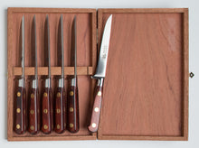 Load image into Gallery viewer, Thiers-Issard Four-Star Elephant Sabatier Knives master steak knife set - red stamina